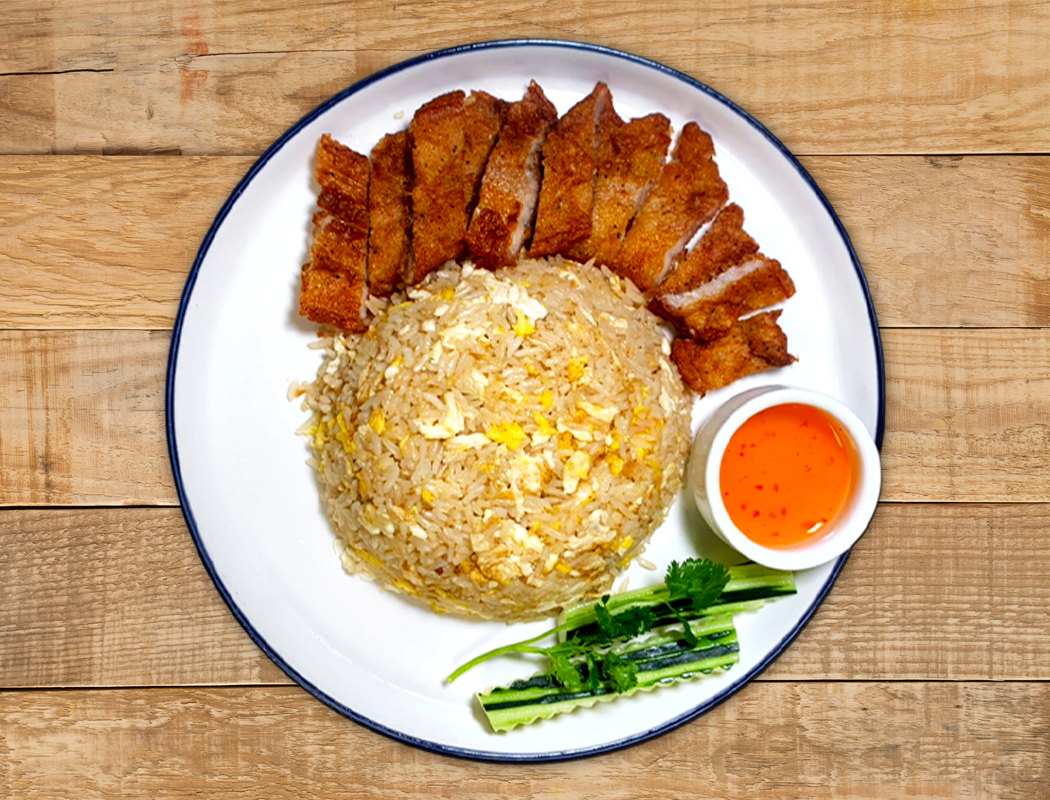 Egg Fried Rice With Fried Pork Belly